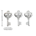 Antique Silver Zinc Alloy Key Charm Pendant for DIY Necklace Bracelet Jewelry Making view 1