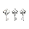 Antique Silver Zinc Alloy Key Charm Pendant for DIY Necklace Bracelet Jewelry Making view 2