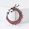 Alloy Rhinestone Dragon Brooch Pin For Men's Apparel Decoration view 2