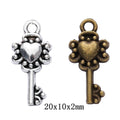 Zinc Alloy Key Charm Pendant No.446866 for DIY Necklace Bracelet Jewelry Making view 1