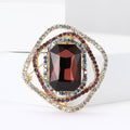 Premium Alloy Rhinestone Square Brooch For Dresses And Shawls view 2