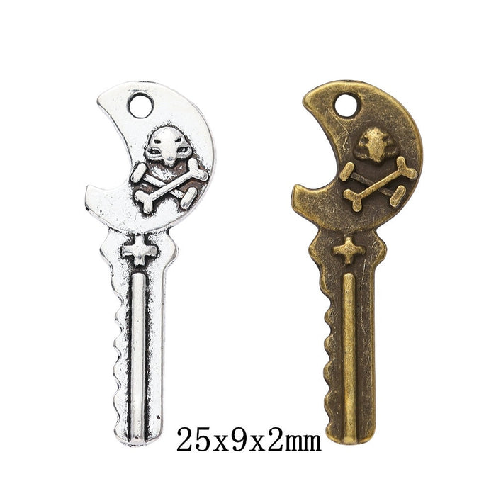 Zinc Alloy Key Charm Pendant No.074198 for DIY Necklace Bracelet Jewelry Making