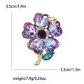 Alloy Rhinestone Butterfly Flower Brooch Pin For Dress Decoration view 4