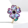 Alloy Rhinestone Butterfly Flower Brooch Pin For Dress Decoration view 2