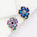 Alloy Rhinestone Butterfly Flower Brooch Pin For Dress Decoration view 1