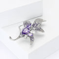 Copper Zircon Lily Flower Brooch Pin For Women Suits And Dresses view 3