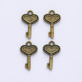 Zinc Alloy Crown Key Charm Pendant No.096378 for DIY Necklace Bracelet Jewelry Making view 2