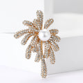 Alloy Rhinestone Pearl Firework Brooch For Women's Suit Decoration view 2