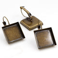 20/25mm Square French Leverback Iron Ear Hooks For DIY Earrings Jewelry Accessories view 3