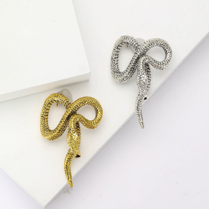 Alloy Enamel Python Brooch For Suits Coats And Apparel Decoration