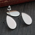 Stainless Steel 13x18mm 18x25mm Teardrop Stud Earring Blank Trays DIY Jewelry Findings Stud Earrings view 1