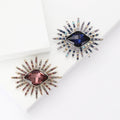 Alloy Rhinestone Starburst Brooch For Women's Suits And Coats view 1