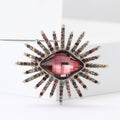 Alloy Rhinestone Starburst Brooch For Women's Suits And Coats view 2