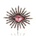 Alloy Rhinestone Starburst Brooch For Women's Suits And Coats view 5