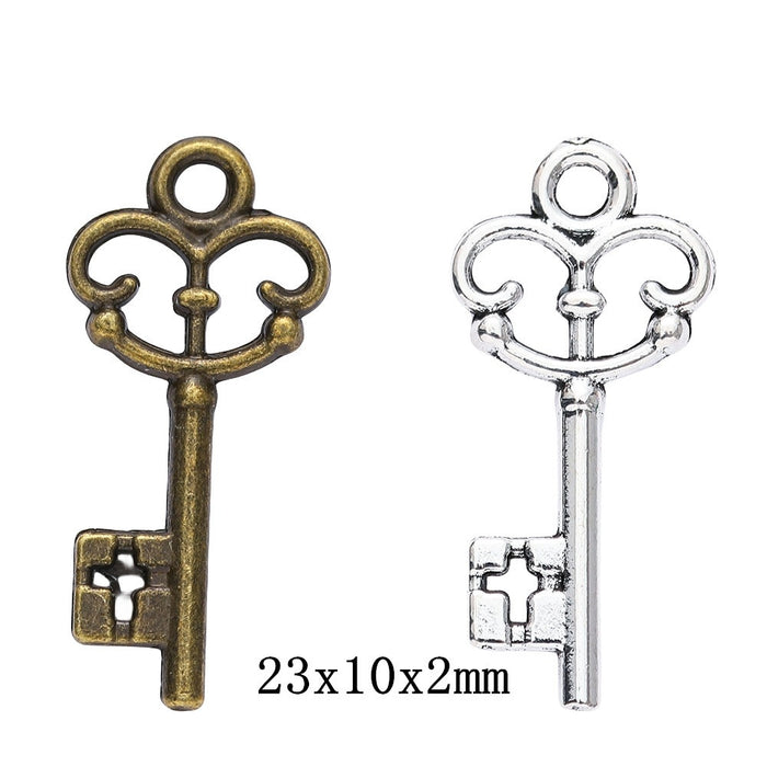 Vintage Alloy Key Pendant Charms DIY Jewelry Accessories For Necklace Making
