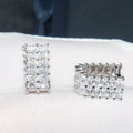 Korean Light Luxury Geometric Quadrilateral Hoop Earrings, Trendy Versatile Women Jewelry view 2