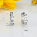 Korean Micro Pave Ear Cuff Earrings, Simple Commuter Rhombus Quadrilateral Earrings For Women view 4