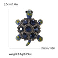 Metal Alloy Rhinestone Turtle Brooch For Unisex Fashion Apparel view 6