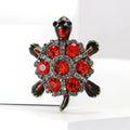 Metal Alloy Rhinestone Turtle Brooch For Unisex Fashion Apparel view 2