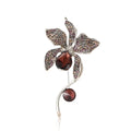 Alloy Rhinestone Tassel Flower Brooch Pin For Dresses And Suits view 5