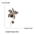Alloy Rhinestone Tassel Flower Brooch Pin For Dresses And Suits view 6