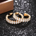 Luxury Heavy Craft C Shaped Palace Style Earrings For Women Korean Fashion Statement Jewelry view 3