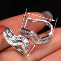 Simulated Wavy Twist Hoop Earrings For Women, Hollow Design Ear Cuff Creative Fashion Jewelry view 4