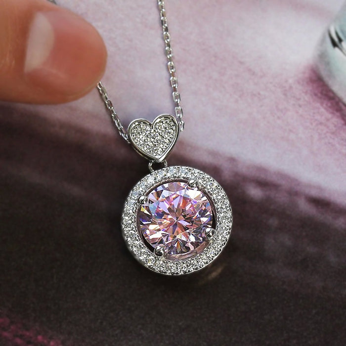 Trendy Luxury Oval Pendant Necklace For Women With Colorful O Chain Collarbone Chain