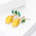 Alloy Enamel Double Lemon Brooch Pin For Summer Shirts view 3