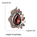 Alloy Rhinestone Glass Brooch For Coat Cardigan And Suit view 4
