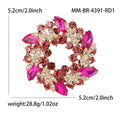 Rhinestone Alloy Wreath Brooch Pin For Elegant Women Apparel view 7