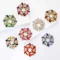 Rhinestone Alloy Wreath Brooch Pin For Elegant Women Apparel view 2