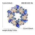 Rhinestone Alloy Wreath Brooch Pin For Elegant Women Apparel view 9