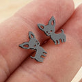 New Metallic Animal Fox Stud Earrings, Simple Cute Puppy Earrings For European American Women view 3