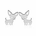 New Metallic Animal Fox Stud Earrings, Simple Cute Puppy Earrings For European American Women view 5