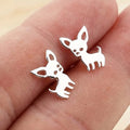 New Metallic Animal Fox Stud Earrings, Simple Cute Puppy Earrings For European American Women view 2