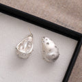 Elegant Brushed Alloy Teardrop Earrings With Rhinestone Studs, Vintage Geometric Metal Waterdrop Earrings view 3