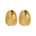 Irregular Round Geometric Metal Stud Earrings For Women, Light Luxury Designer Style view 5