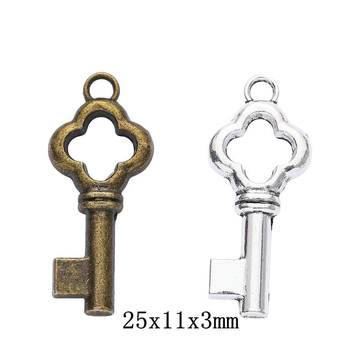 Zinc Alloy Key Charm Pendant No.134843 for DIY Necklace Bracelet Jewelry Making