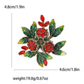 Alloy Rhinestone Rosebud Brooch For Elegant Women's Apparel Decoration view 4