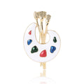 Alloy Enamel Paintbrush Palette Brooch For Men And Women view 5