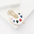 Alloy Enamel Paintbrush Palette Brooch For Men And Women view 2