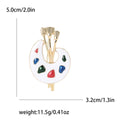 Alloy Enamel Paintbrush Palette Brooch For Men And Women view 4