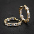 Premium Diamond Inlaid Spliced Ear Cuffs, Versatile Geometric Earrings For Women Summer Fashion view 2