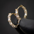 Premium Diamond Inlaid Spliced Ear Cuffs, Versatile Geometric Earrings For Women Summer Fashion view 5