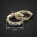 Premium Diamond Inlaid Spliced Ear Cuffs, Versatile Geometric Earrings For Women Summer Fashion view 4