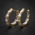 Premium Diamond Inlaid Spliced Ear Cuffs, Versatile Geometric Earrings For Women Summer Fashion view 1
