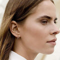 C Shaped Micro Pave Zircon Stud Earrings For Women, Korean Style Commuter Ear Jewelry view 3