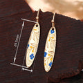 Creative Floral Long Bar Drop Hook Earrings For Women, European American Cross-Border Ear Jewelry view 4