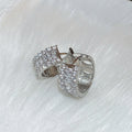 Hip Hop Bubble Earrings With Micro Pave Detail, Celebrity Style Metal Fashion Jewelry For Women view 3